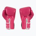 Рукавички боскерські з мікрофібри Fairtex рожеві/білі 3