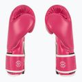 Рукавички боскерські з мікрофібри Fairtex рожеві/білі 4