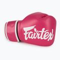 Рукавички боскерські з мікрофібри Fairtex рожеві/білі 5