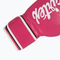 Рукавички боскерські з мікрофібри Fairtex рожеві/білі 6