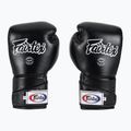Стильні кутові спаринг-боксерські рукавички Fairtex - закритий великий палець чорні 2