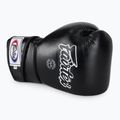 Стильні кутові спаринг-боксерські рукавички Fairtex - закритий великий палець чорні 5