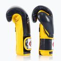 Боксерські рукавички Fairtex Heavy Hitter синьо-жовті в мексиканському стилі 3