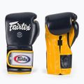 Боксерські рукавички Fairtex Heavy Hitter синьо-жовті в мексиканському стилі