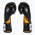 Боксерські рукавички Fairtex Heavy Hitter в мексиканському стилі чорно-жовті 4