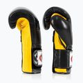 Боксерські рукавички Fairtex Heavy Hitter в мексиканському стилі чорно-жовті 3