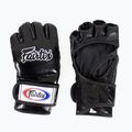 Рукавички ММА Fairtex "Open Thumb Loop" чорні з відкритою петлею для великого пальця
