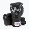 Стильні кутові спаринг-боксерські рукавички Fairtex - закритий великий палець чорні 4