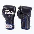 Стильні кутові спаринг-боксерські рукавички Fairtex - закритий великий палець сині