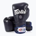 Стильні кутові спаринг-боксерські рукавички Fairtex - закритий великий палець сині 4