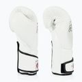 Стильні кутові спаринг-боксерські рукавички Fairtex - закритий великий палець білі 3