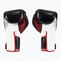 Стильні кутові спаринг-боксерські рукавички Fairtex - закритий великий палець чорний/білий/червоний 2