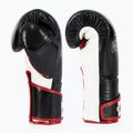 Стильні кутові спаринг-боксерські рукавички Fairtex - закритий великий палець чорний/білий/червоний 3