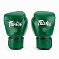 Боксерські рукавички з натуральної шкіри Fairtex зелені 2