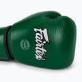 Боксерські рукавички з натуральної шкіри Fairtex зелені 5
