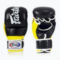 Рукавички для боротьби Fairtex Super Sparring Grappling чорні/жовті 2