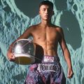 Шорти для тренувань чоловічі YOKKAO Lunar Muay Thai iridescent blue grey 14