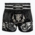 Тренувальні шорти для кікбоксингу Top King чорні/сріблясті
