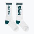 Шкарпетки Fairtex "Муай Тай" білі/зелені