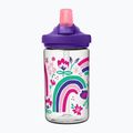 Дитяча дорожня пляшка CamelBak Eddy+ 400 мл з веселковими квітами 2