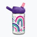 Дитяча дорожня пляшка CamelBak Eddy+ 400 мл з веселковими квітами 3