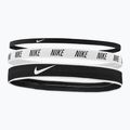 Наголовні пов'язки Nike Tidth 3 шт чорний/білий/чорний