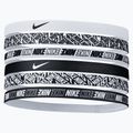 Пов'язки на голову Nike Headbands Printed 6 шт. білі N0002545-176