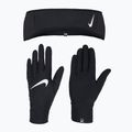 Комплект жіночий пов'язка + рукавички Nike Essential Running black/black/silver