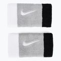 Напульсники Nike Swoosh Doublewide Wristbands 2 шт. сіро-чорні N0001586-016 2