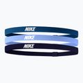 Пов'язка на голову Nike Elastic Headbands 2.0 3 шт. industrial blue/university blue/purple ink
