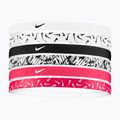 Пов'язки на голову Nike Headbands Printed 6 шт. white/aster pink/black