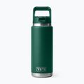 Пляшка термічна YETI Rambler Straw 769 ml black forest green