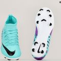 Футбольні бутси кросівки дитячі Nike Jr Mercurial Superfly 9 Club FG/MG hyper turquoise/black/ white/fuchsia dream 8