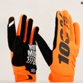 Велорукавиці чоловічі 100% Brisker fluo orange/black 6