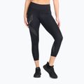 Легінси тренувальні жіночі 2XU Motion Mid-Rise Compression 7/8 black/dotted reflective logo