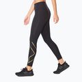 Легінси тренувальні жіночі 2XU Force Mid-Rise Compression black/gold 2