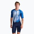 Чоловічий велокостюм 2XU Aero Sleeved midnight/білий