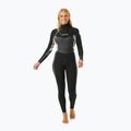 Гідрокостюм для плавання жіночий Rip Curl Dawn Patrol 4/3мм Chest Zip Sublimed black/ black/ multi 4