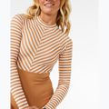 Купальник суцільний жіночий Rip Curl Premium Surf LS Surf light brown 11