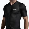 Комбінезон для тріатлону чоловічий 2XU Aero Hex Sleeved black/white 6