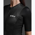 Комбінезон для тріатлону жіночий 2XU Aero Hex Sleeved black/white 3