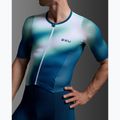 Комбінезон для тріатлону чоловічий 2XU Aero Hex Sleeved jelly mint/majol 4