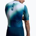 Комбінезон для тріатлону чоловічий 2XU Aero Hex Sleeved jelly mint/majol 5