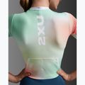 Комбінезон для тріатлону жіночий 2XU Aero Hex Sleeved jelly mint/majol 7