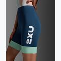Комбінезон для тріатлону жіночий 2XU Aero Hex Sleeved jelly mint/majol 8
