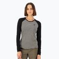 Жіноча термоактивна кофта Mons Royale Icon Raglan mr stripe/black