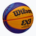 М'яч баскетбольний Wilson Fiba 3x3 Game Ball Paris Retail 2024 blue/yellow розмір 6 4