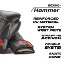 Боксерські рукавички для муай-тай DBX BUSHIDO "Hammer - Red" чорні/червоні 20