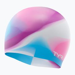 Шапочка для плавання дитяча TYR Tiedye Silicone Multicolor Jr pink/purple