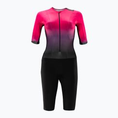 Жіночий костюм для триатлону HUUB Collective Tri Suit чорний/рожевий fade